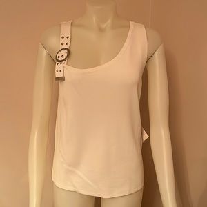 NWT Joseph A white sleeveless top, XL